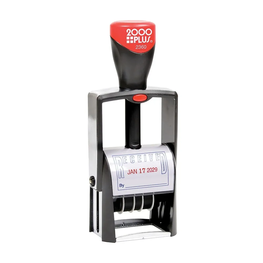 Stamps & Stamp Pads|2000 Plus Dater, RECEIVED, Blue and Red Ink (032880)