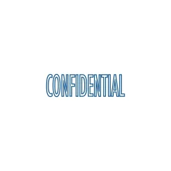 Stamps & Stamp Pads|2000 Plus Green Line Self-inking Stamp, "CONFIDENTIAL", Blue Ink (098374)