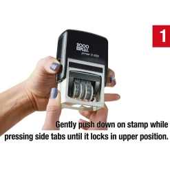 Stamps & Stamp Pads|2000 Plus Printer S 260 Faxed, Paid, Received, Entered Rectangle Date Stamps, Blue and Red Ink (065005)