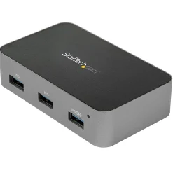 StarTech 4 Port USB C Hub with Power Adapter, USB 3.1/3.2 Gen 2 (10Gbps), 4x USB Type A, Self Powered, Fast Charge Port, Mountable