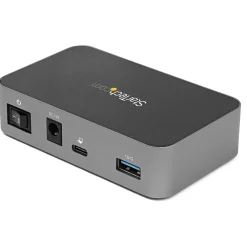 StarTech 4 Port USB C Hub with Power Adapter, USB 3.1/3.2 Gen 2 (10Gbps), 4x USB Type A, Self Powered, Fast Charge Port, Mountable