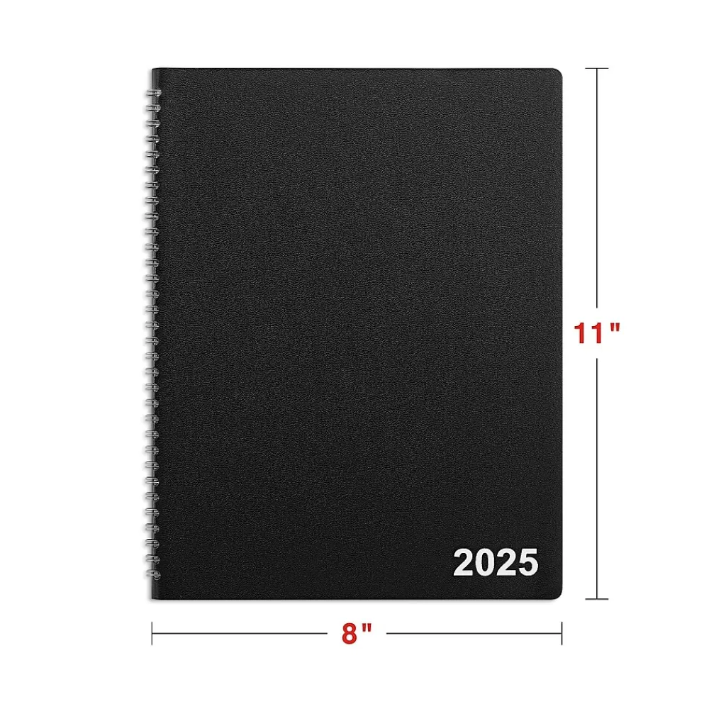 2025 Planners|Staples 2025 8" x 11" Monthly Planner, (TR52184-25) Black