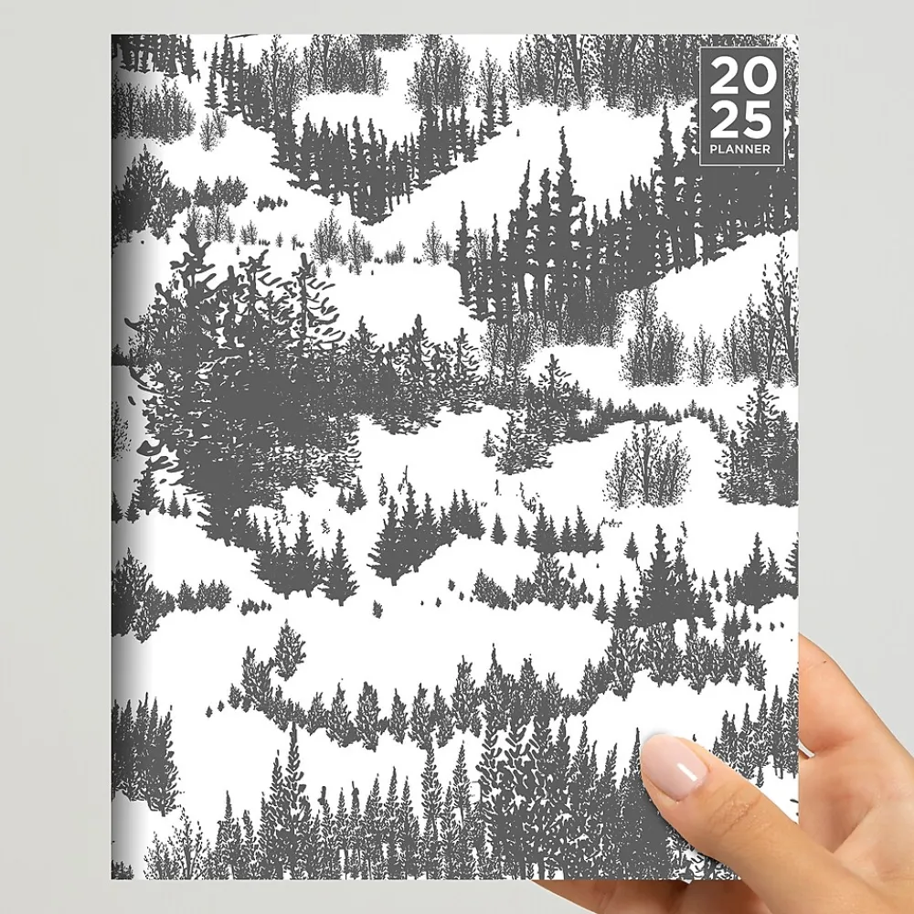2025 Planners|TF Publishing 2025 6.5" x 8" Monthly Planner, Paperboard Cover, Grey Forest (25-4212)
