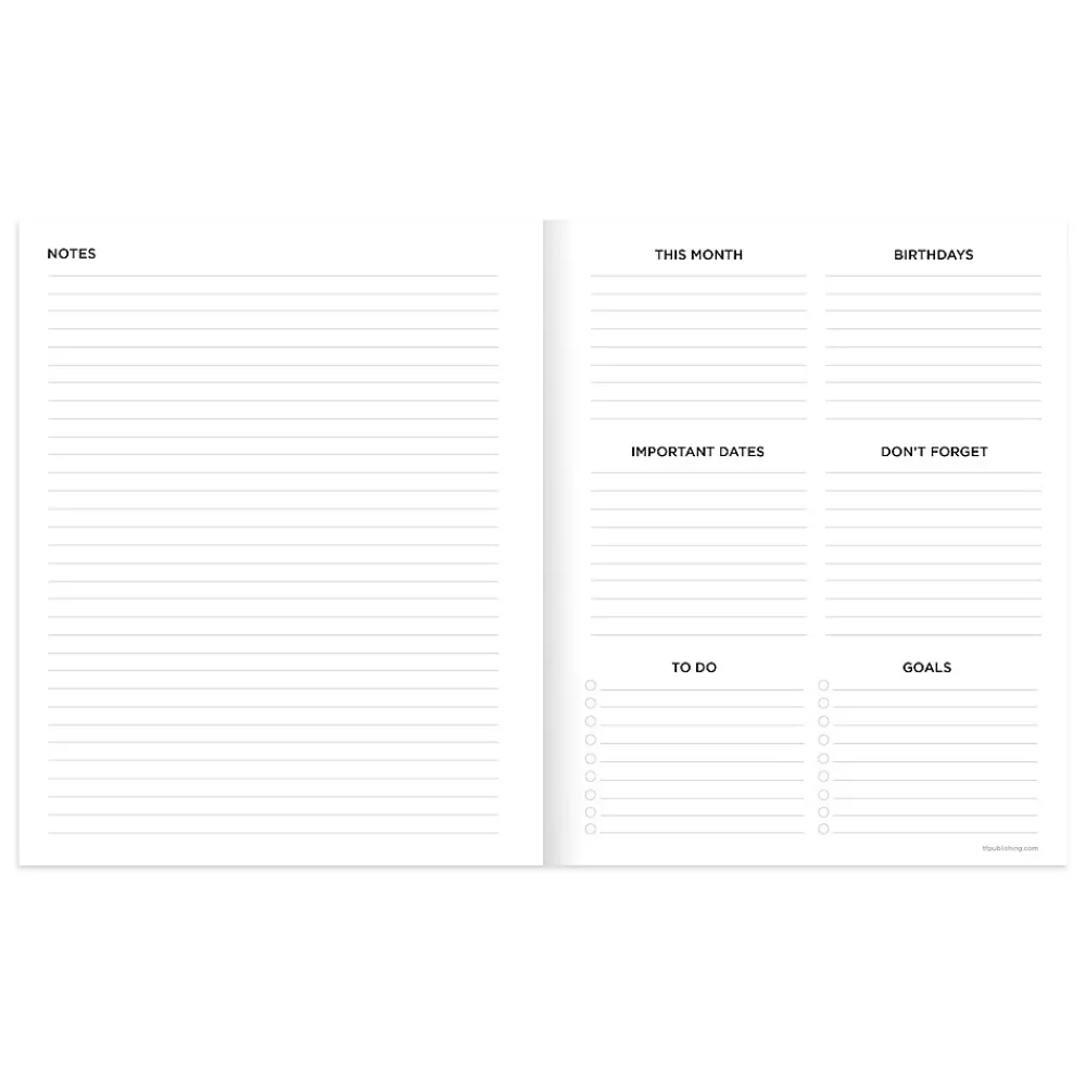 2025 Planners|TF Publishing 2025 6.5" x 8" Monthly Planner, Paperboard Cover, Muddy Scribbles (25-4214)