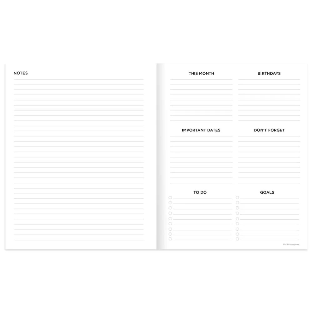 2025 Planners|TF Publishing 2025 6.5" x 8" Monthly Planner, Paperboard Cover, Beyond the Pale Yellow (25-4202)
