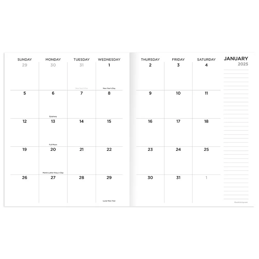 2025 Planners|TF Publishing 2025 6.5" x 8" Monthly Planner, Paperboard Cover, Color Stacks (25-4204)