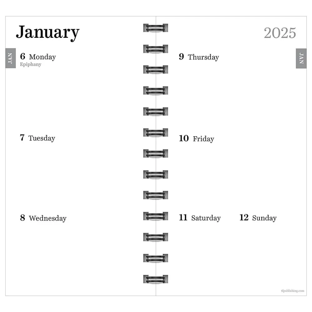 2025 Planners|TF Publishing 2025 3.5" x 6.5" Weekly & Monthly Planner, Paperboard Cover, Green Grass (25-7504)