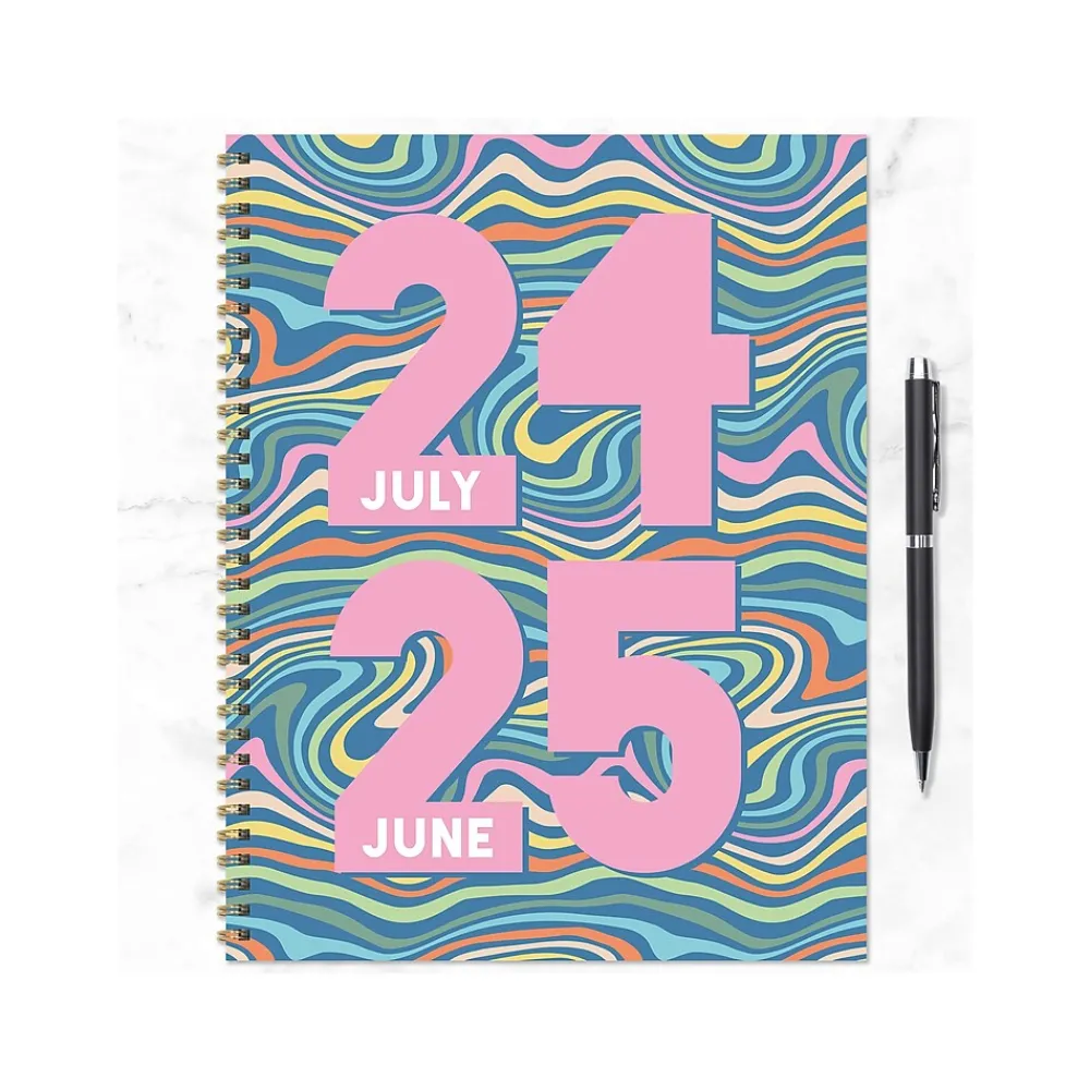 Academic Planners|TF Publishing 2024-2025 Cali Girl Groovy 8.5" x 11" Academic Weekly & Monthly Planner, Paperboard Cover, Multicolor