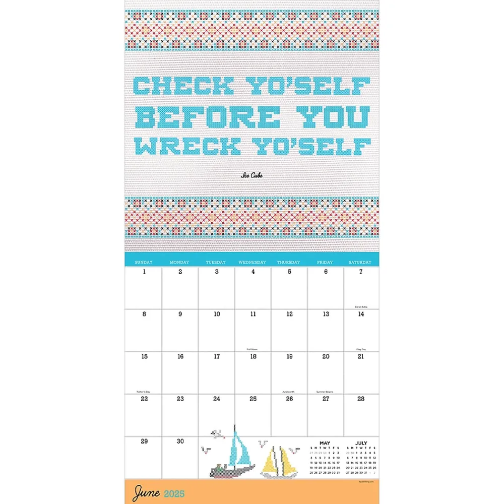 2025 Calendars|TF Publishing 2025 Cross Stitch 12" x 12" Monthly Wall Calendar (25-1133)