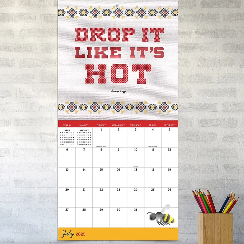 2025 Calendars|TF Publishing 2025 Cross Stitch 12" x 12" Monthly Wall Calendar (25-1133)