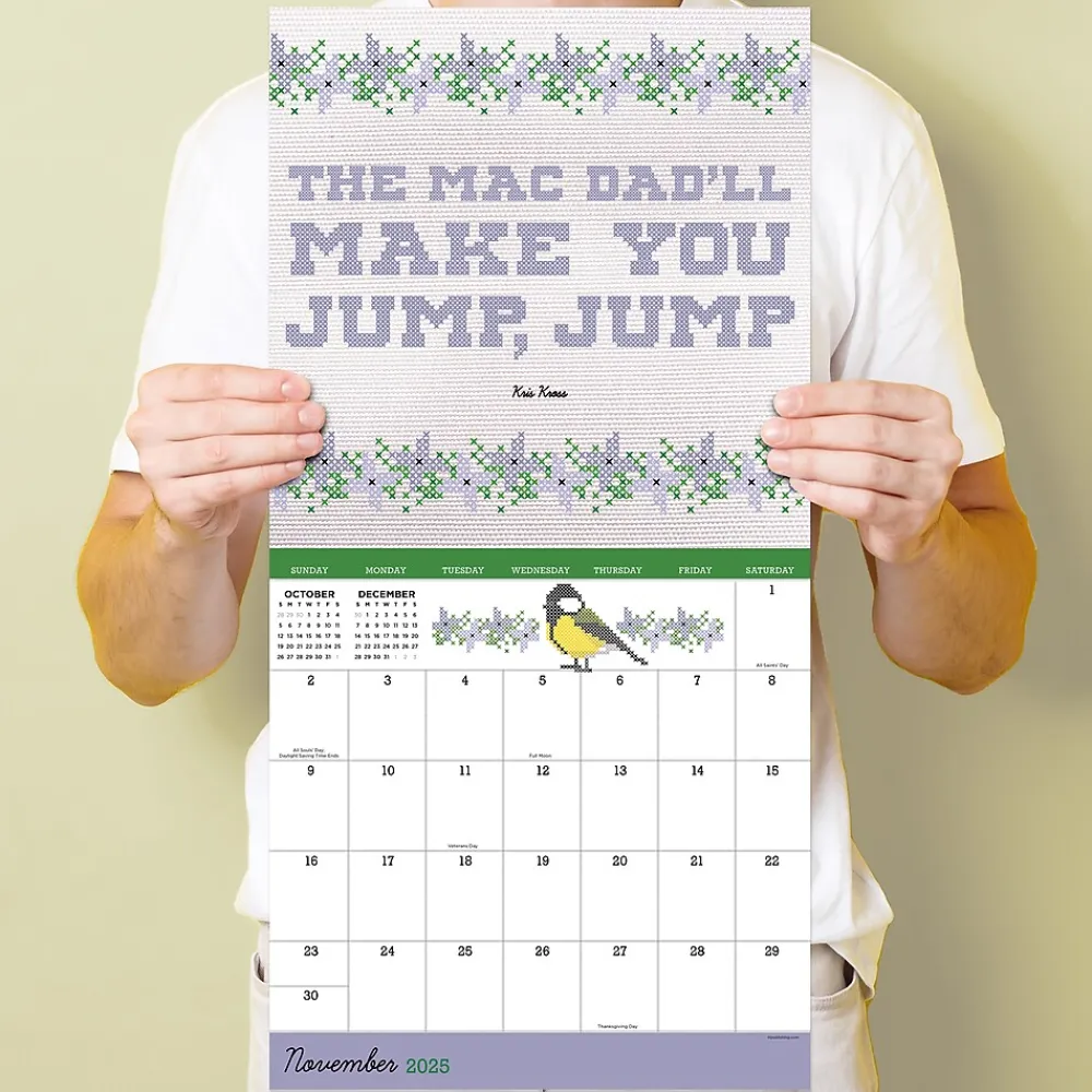 2025 Calendars|TF Publishing 2025 Cross Stitch 12" x 12" Monthly Wall Calendar (25-1133)
