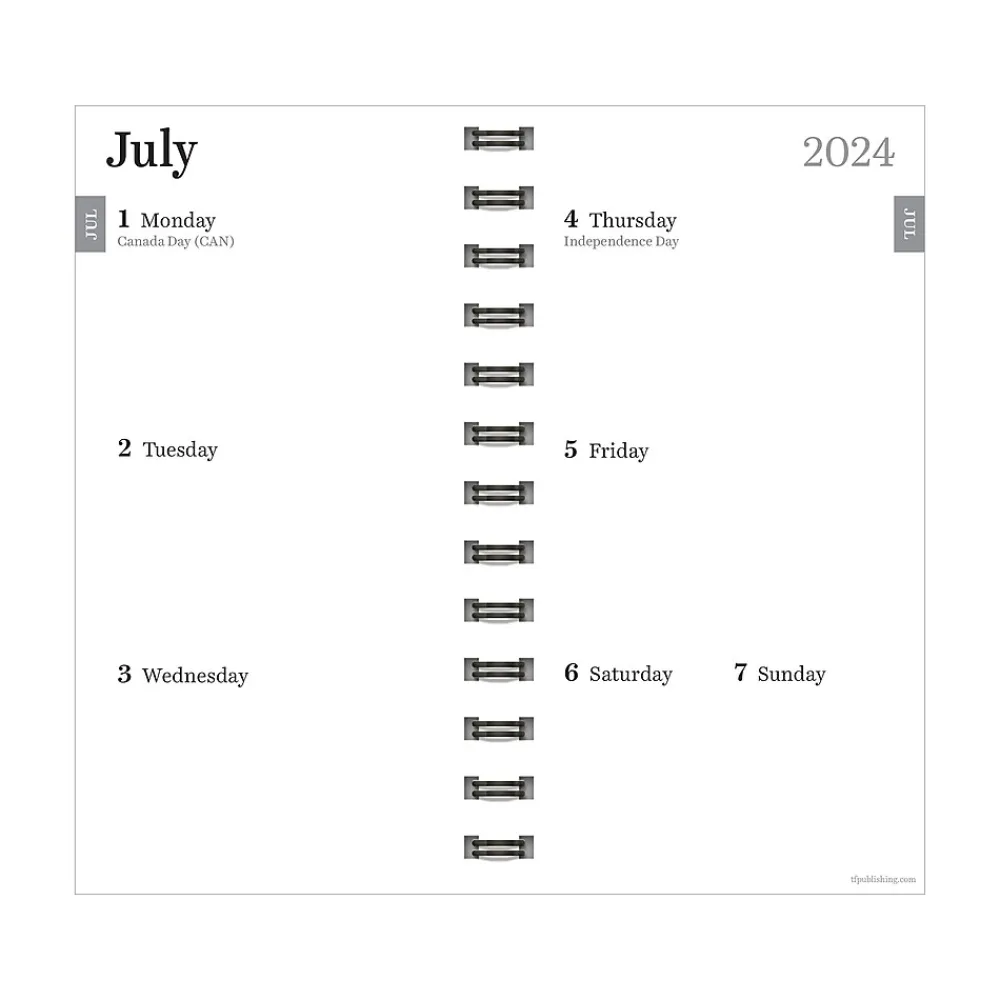 Academic Planners|TF Publishing 2024-2025 Dark As Night 3.5" x 6.5" Academic Weekly & Monthly Planner, Paperboard Cover, Purple (AY25-7502)