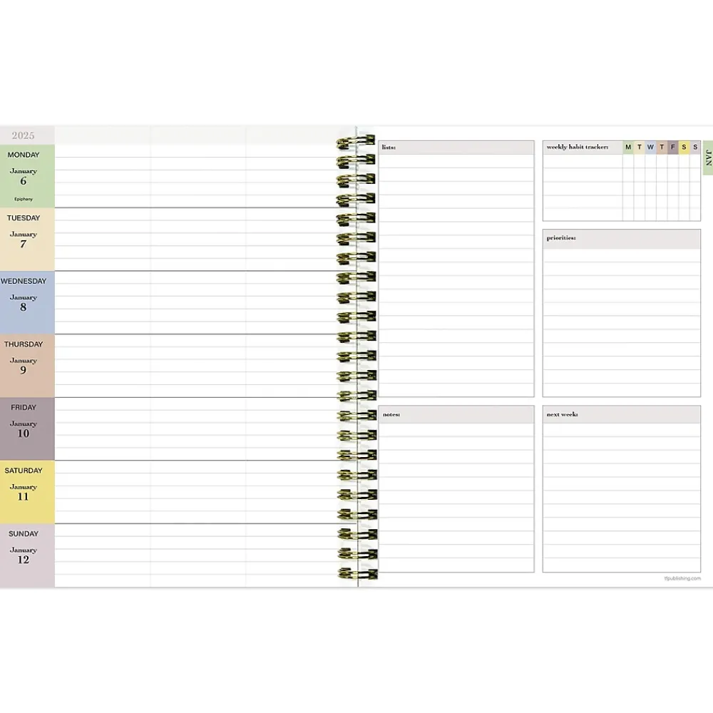 2025 Planners|TF Publishing 2025 Lemons of Capri 6.5" x 8" Weekly & Monthly Planner, Paperboard Cover, Multicolor (25-9208)