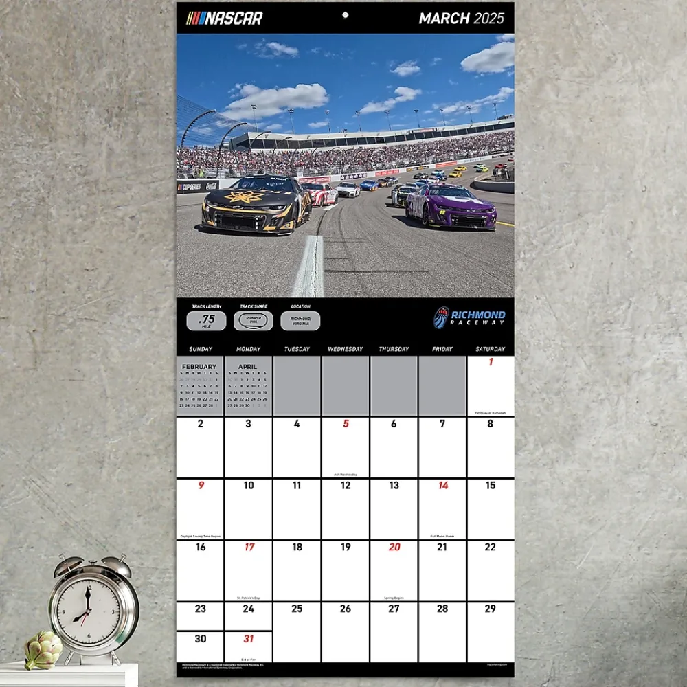 2025 Calendars|TF Publishing 2025 Nascar Tracks 12" x 12" Monthly Wall Calendar (25-1019)