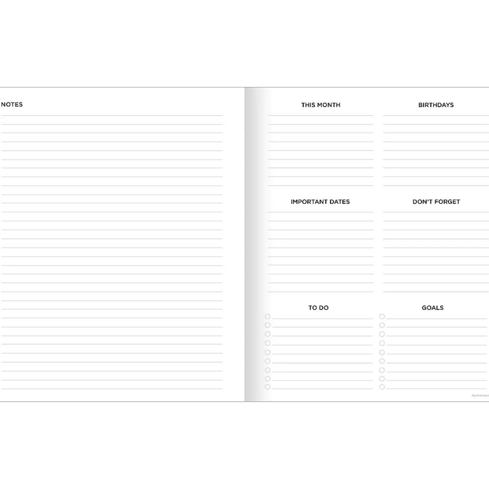 Academic Planners|TF Publishing 2024-2025 Navy Grid 9" x 11" Academic Monthly Planner, Paperboard Cover, Navy/White (AY25-4510)
