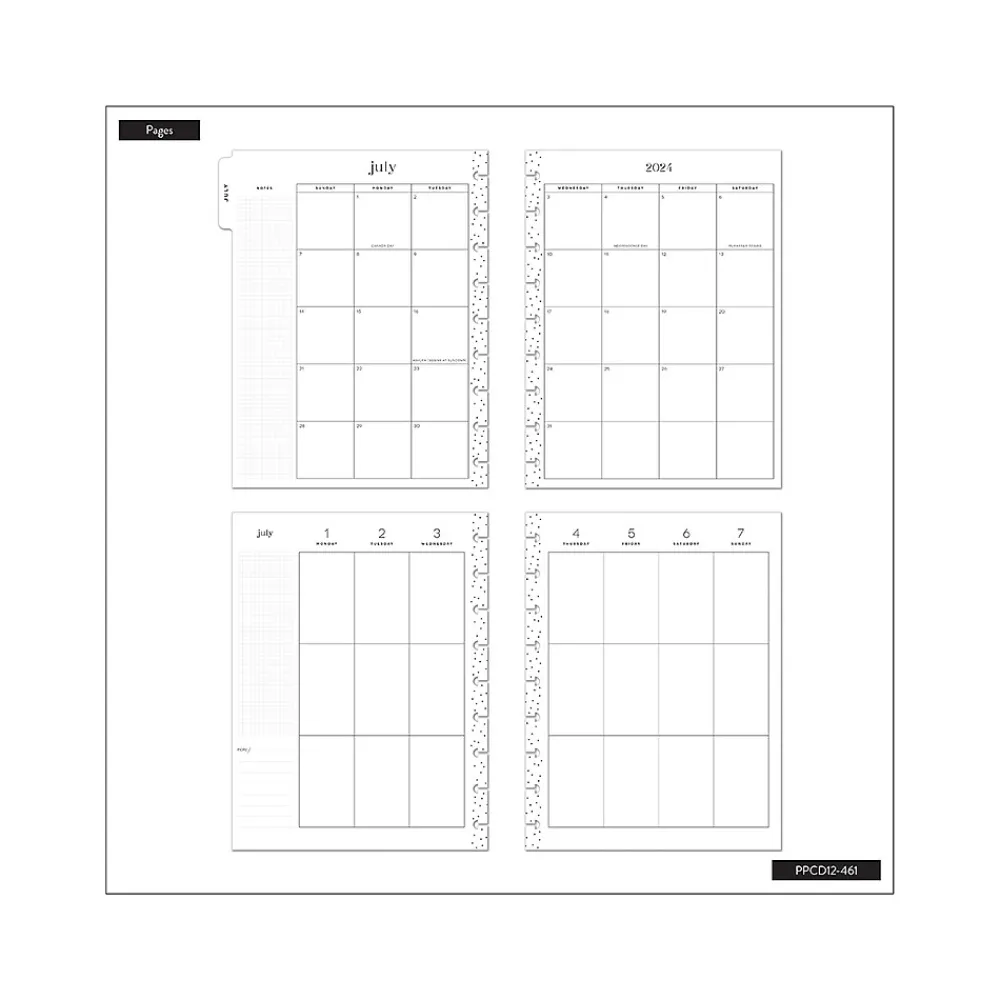 Academic Planners|The Happy Planner 2024-2025 Trust the Universe 7" x 9.25" Academic Weekly & Monthly Planner, Plastic Cover, Blue/Pink