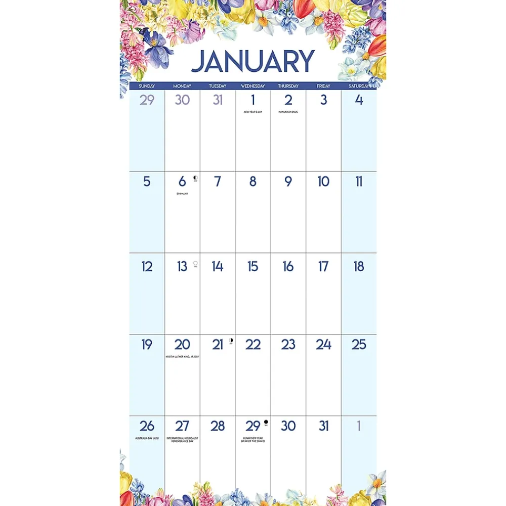 2025 Calendars|Willow Creek 2025 Blooms—Large Grid 12" x 12" Monthly Wall Calendar (46449)