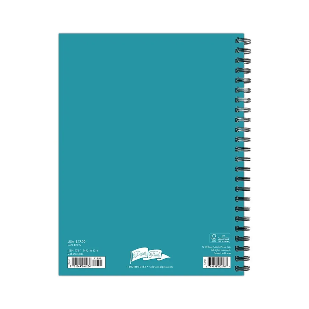 Academic Planners|Willow Creek 2024-2025 Cabana Stripe 6.5" x 8.5" Academic Weekly & Monthly Planner, Softcover, Multicolor (46234)