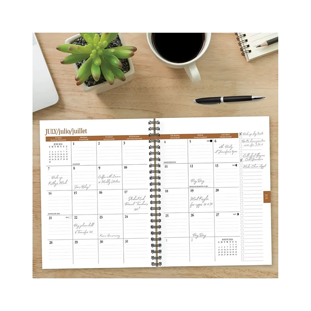 Academic Planners|Willow Creek 2024-2025 Cherry Blossom 6.5" x 8.5" Academic Weekly & Monthly Planner, Paper Cover, Multicolor (47439)