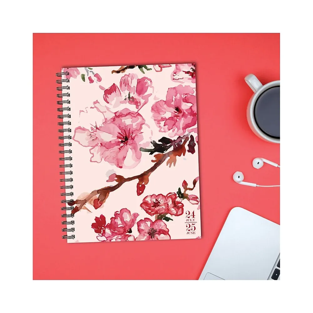 Academic Planners|Willow Creek 2024-2025 Cherry Blossom 6.5" x 8.5" Academic Weekly & Monthly Planner, Paper Cover, Multicolor (47439)