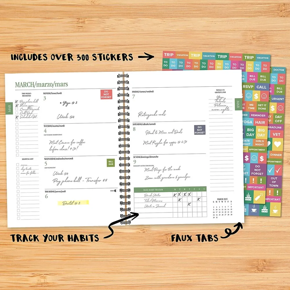 2025 Planners|Willow Creek 2025 Fresh Floral 6.5" x 8.5" Weekly Planner Cover (47323)