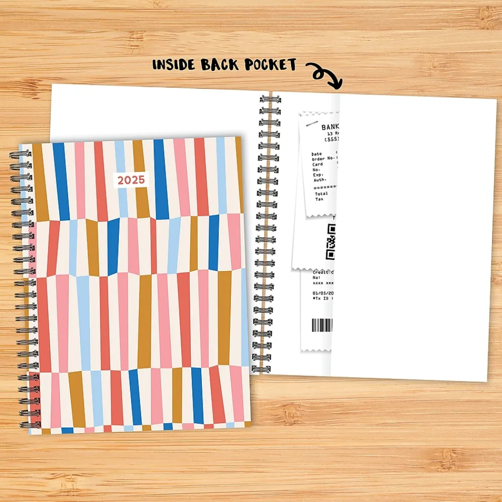 2025 Planners|Willow Creek 2025 Modern Stripe 6.5" x 8.5" Weekly & Monthly Planner (48573)