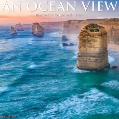2025 Calendars|Willow Creek 2025 Ocean View 7" x 7" Monthly Wall Calendar (45893)