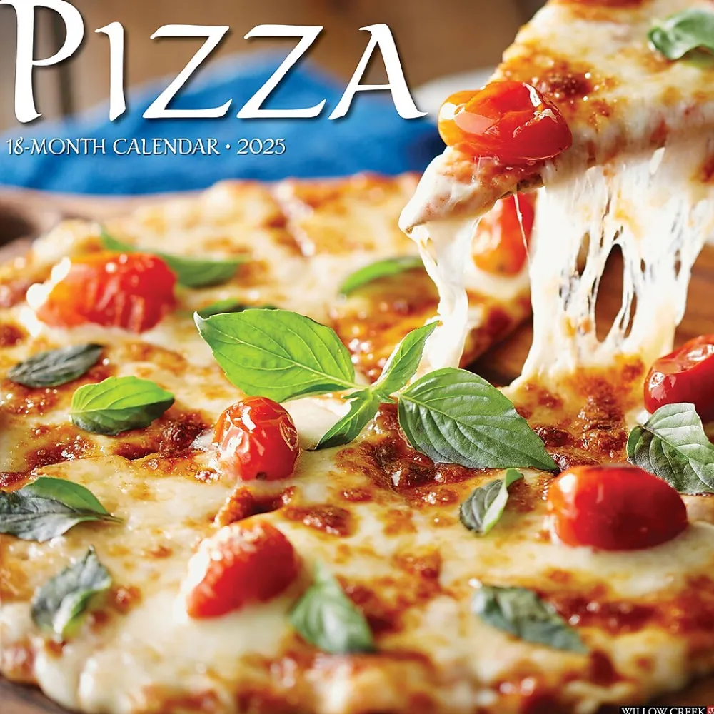 2025 Calendars|Willow Creek 2025 Pizza 12" x 12" Monthly Wall Calendar (44476)