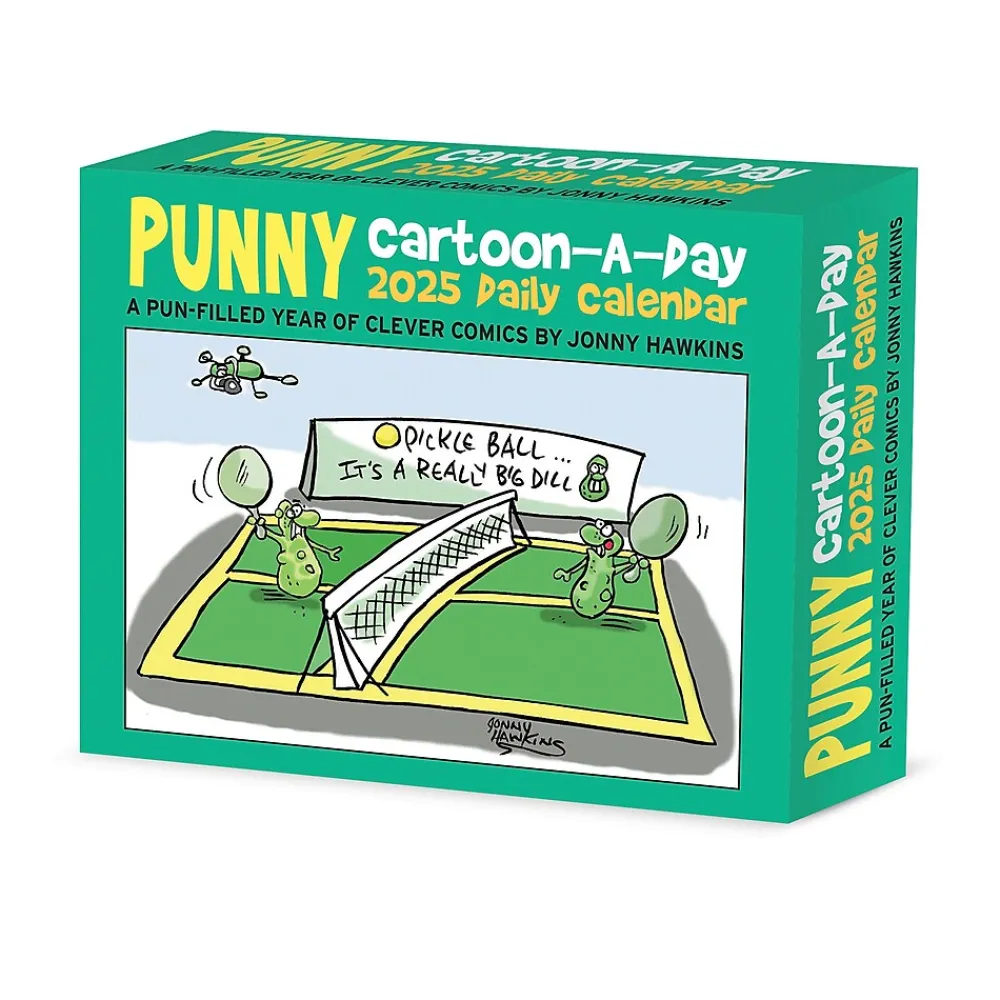 2025 Calendars|Willow Creek 2025 Punny Cartoon-A-Day 5.4" x 6.2" Day-to-Day Calendar (46265)