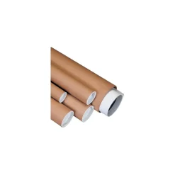 Hot Unbranded 3" x 25" - Kraft Mailing Tube with Caps, 24/Case