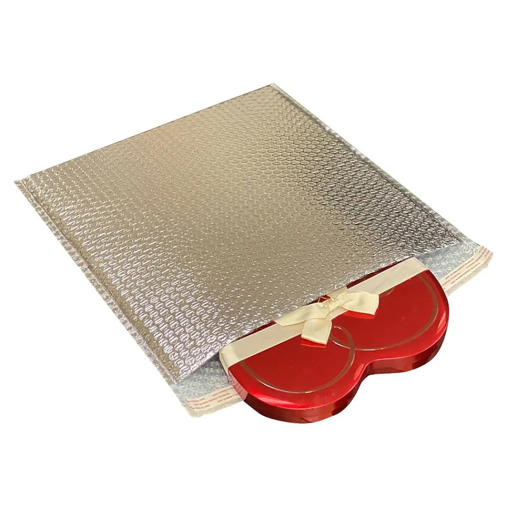 Clearance NORTECH LABS 11" x 13" Cool Foil Insulated Self-Sealing Bubble Mailers, 50/Box (MB13X11SS)