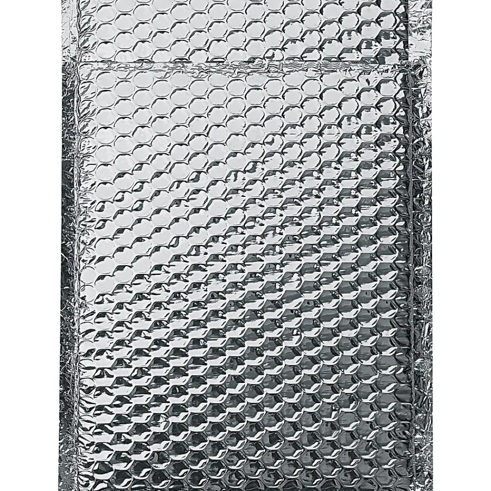 New Partners Brand 10" x 10.5" Cool Shield Self-Sealing Bubble Mailer, 3/16", Silver, 100/Case (INM1010)