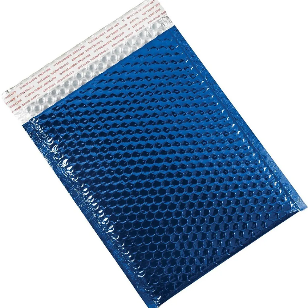 Outlet Unbranded 9" x 11.5" Glamour Bubble Mailer, Blue, 100/Carton (GBM0911B)