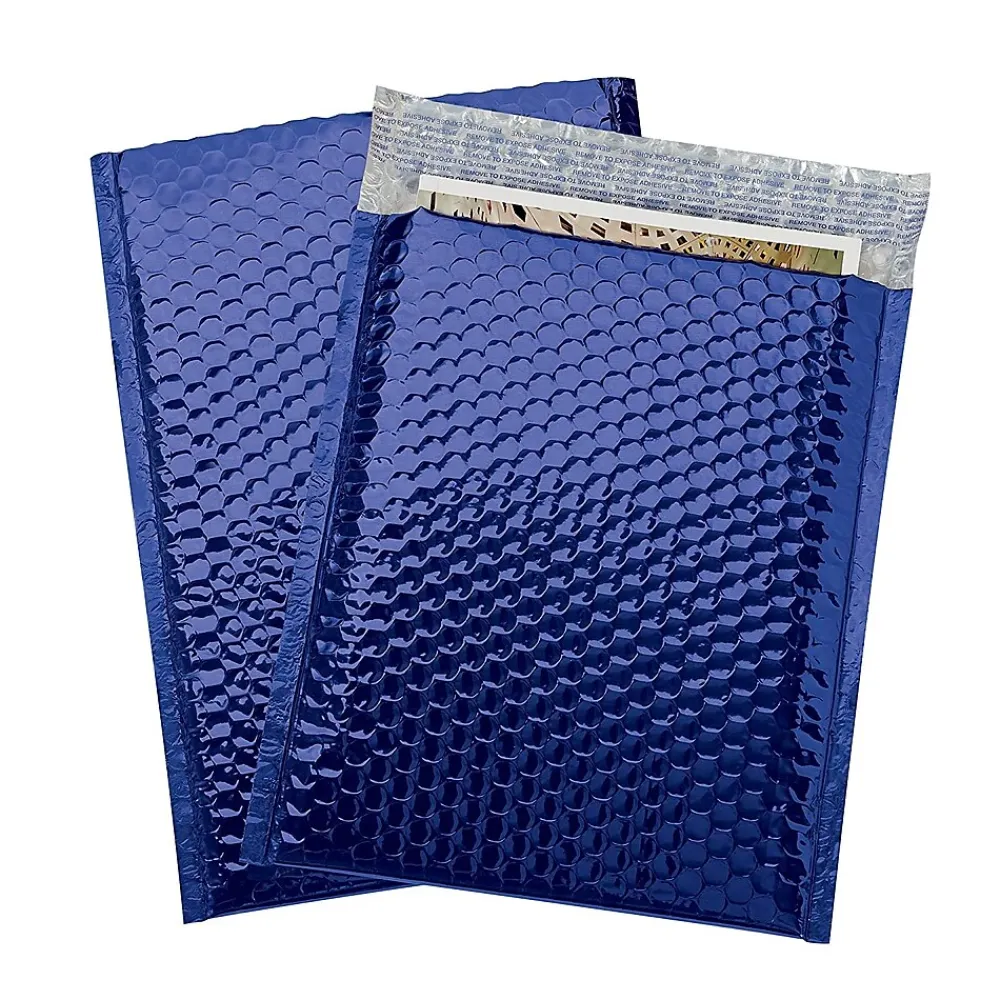 Outlet Unbranded 9" x 11.5" Glamour Bubble Mailer, Blue, 100/Carton (GBM0911B)