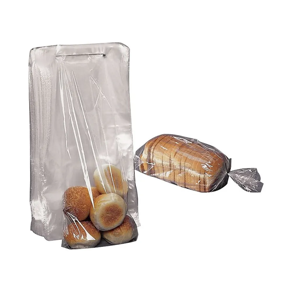 New SI Products 7.25" x 13.125" Gusseted Poly Bags, 1 Mil, Clear, 1000/Carton (8020)