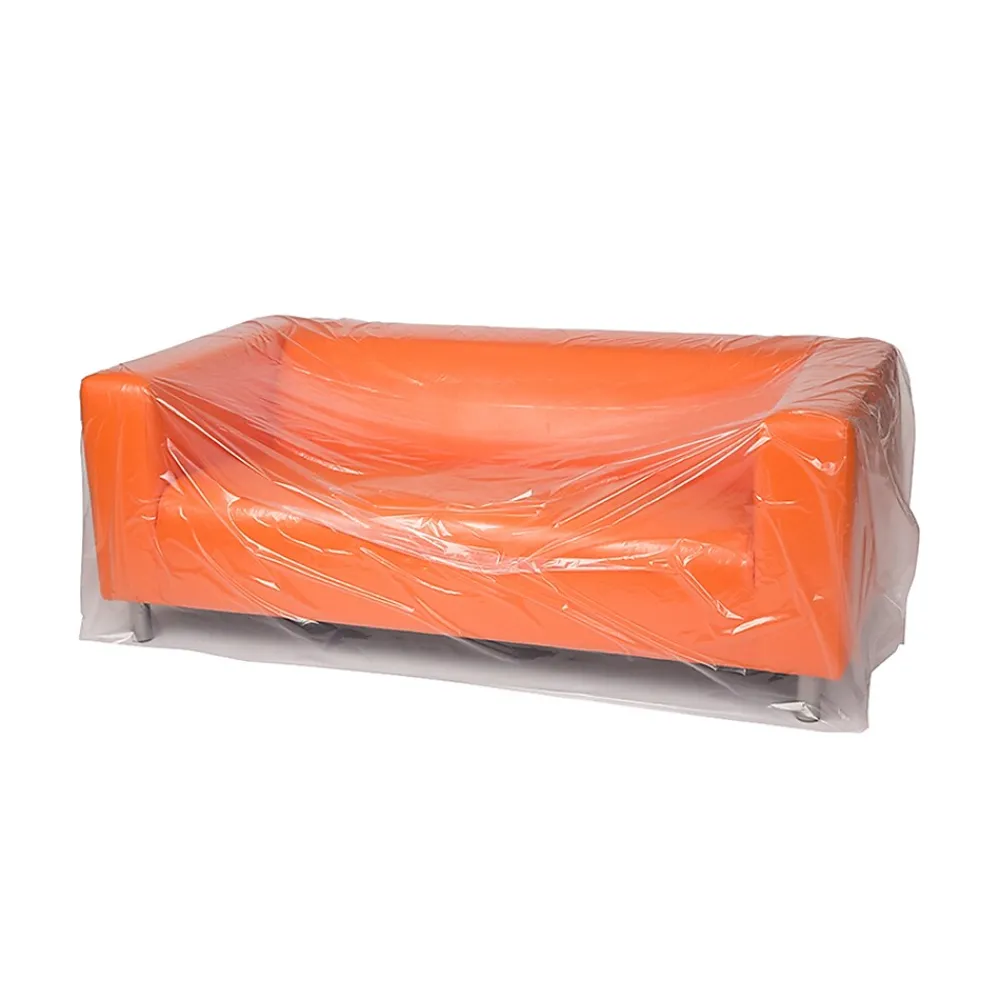 Sale Laddawn 152" x 45" Layflat Poly Bags, Bags on a Roll, 3 Mil, Clear, 35/Roll (3219)
