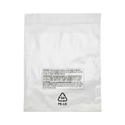 Sale Laddawn 11" x 14" Lip & Tape Reclosable Suffocation Warning Poly Bags, 1.5 Mil, Clear, 1000/Carton (16225)