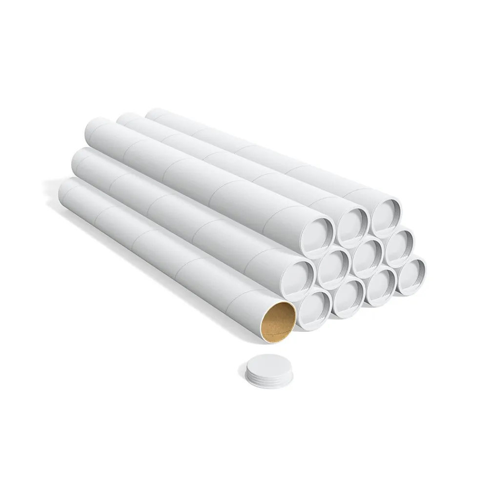 New Staples 1.5" x 15" Mailing Tube, White, 12/Carton (ST55303)
