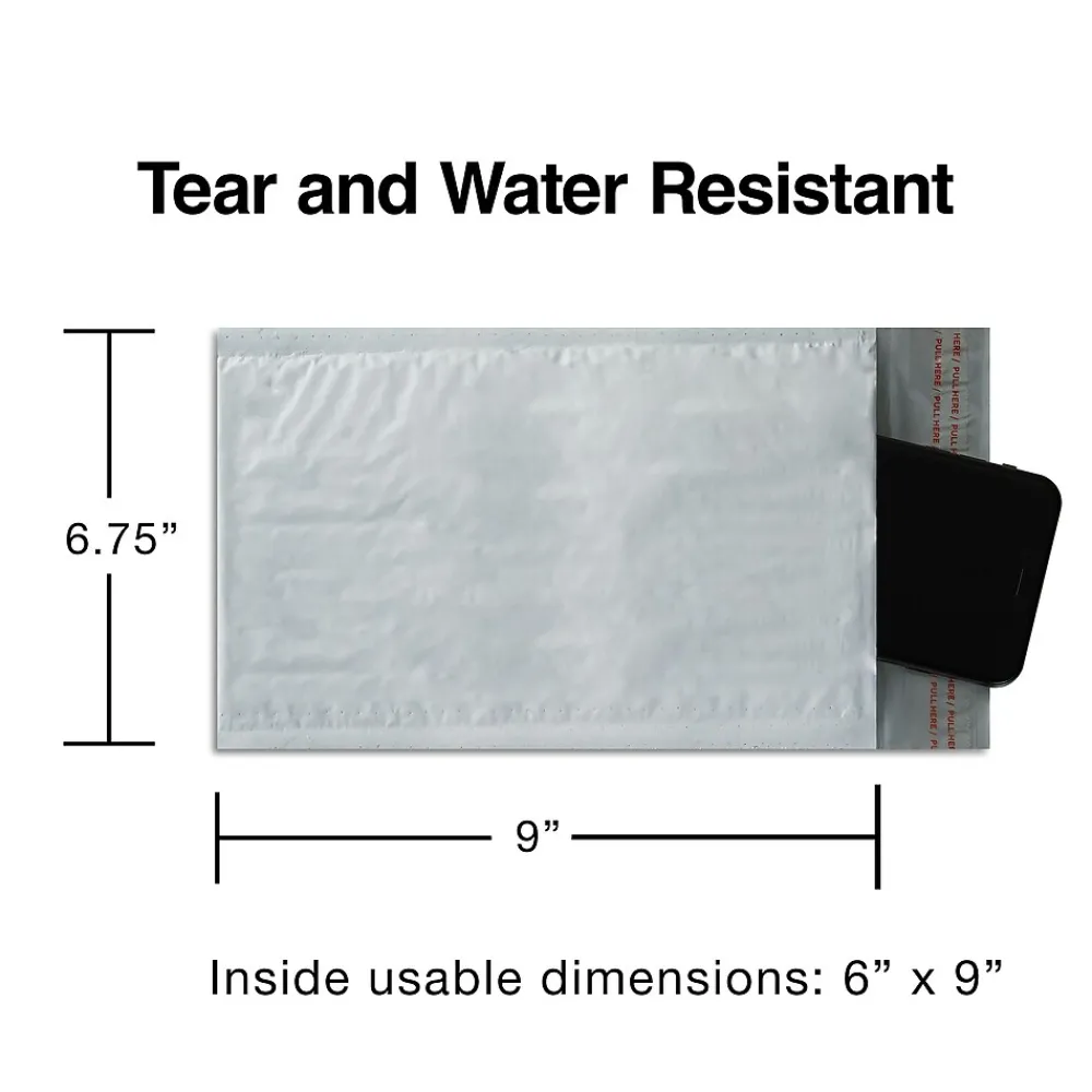 Best Staples 5" x 9" QuickStrip Poly Bubble Mailer, #00, 8/Pack (56531)