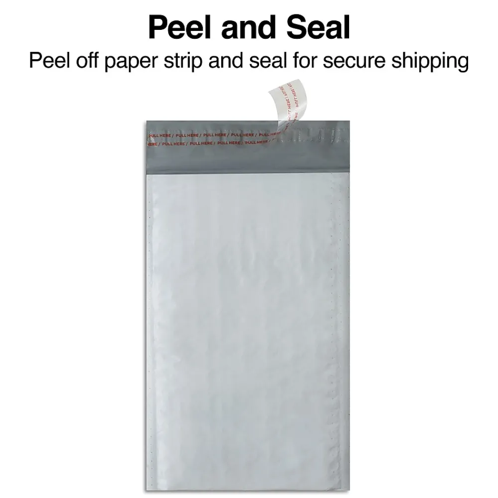 Best Staples 5" x 9" QuickStrip Poly Bubble Mailer, #00, 8/Pack (56531)