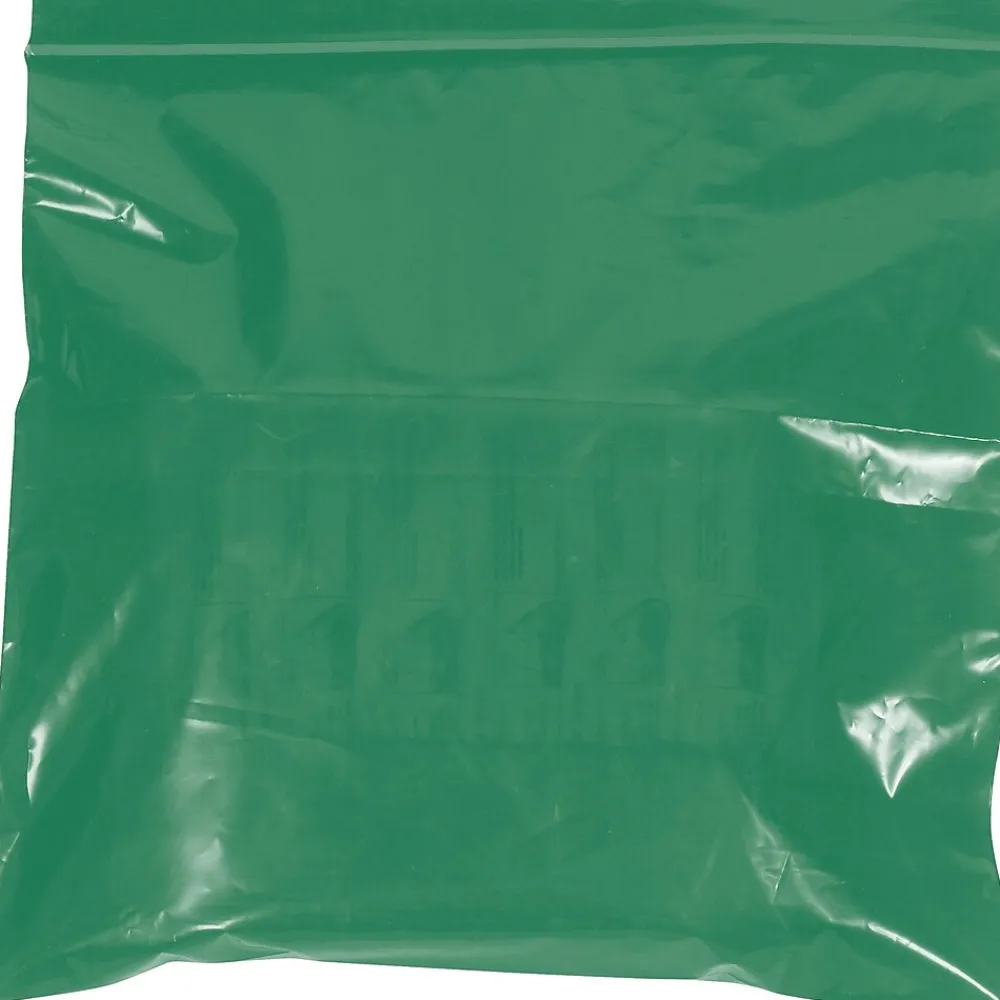 Online Partners Brand 4" x 6" Reclosable Poly Bags, 2 Mil, Green, 1000/Carton (PB3565G)