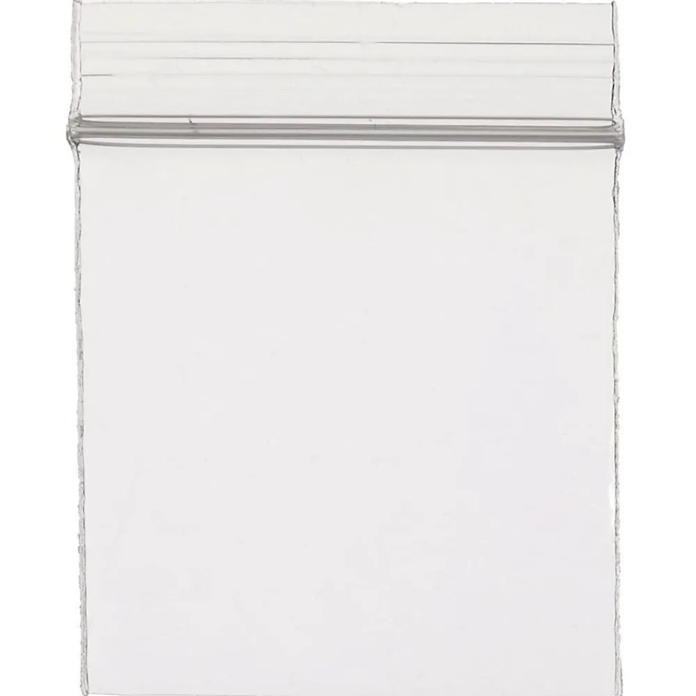 Clearance SI Products 4" x 4" Reclosable Poly Bags, 4 Mil, Clear, 1000/Carton (3705A)