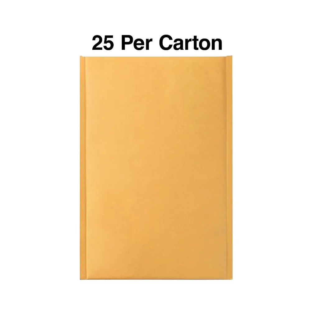 Online Staples 6.75" x 9" Self-Seal Bubble Mailer, #0, 25/Carton (ST56645B)