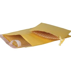 Discount SI Products 10-3/8" x 14-3/4" Self-Seal Bubble Mailers, Easy-Open Tear-Tab, Kraft, #5, 100/Case