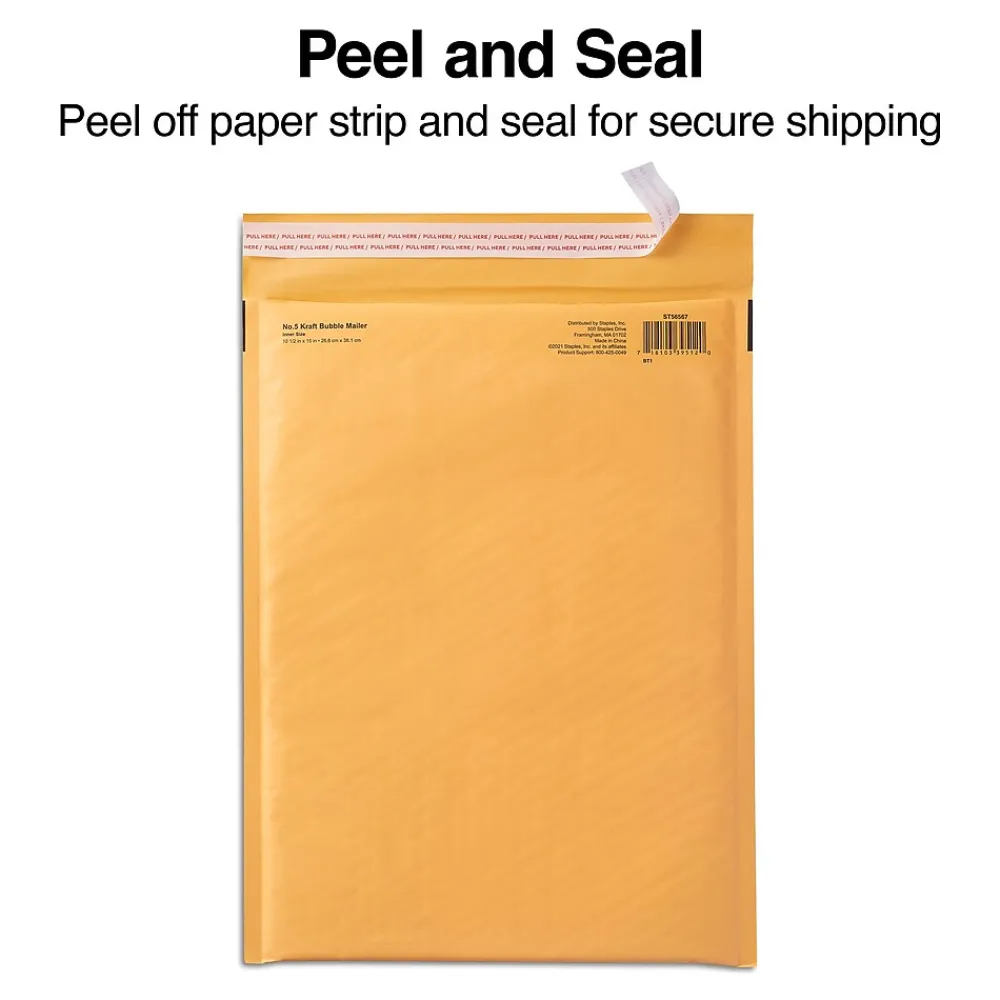 Online Staples 11.25" x 15" Self-Sealing Bubble Mailer (56567)