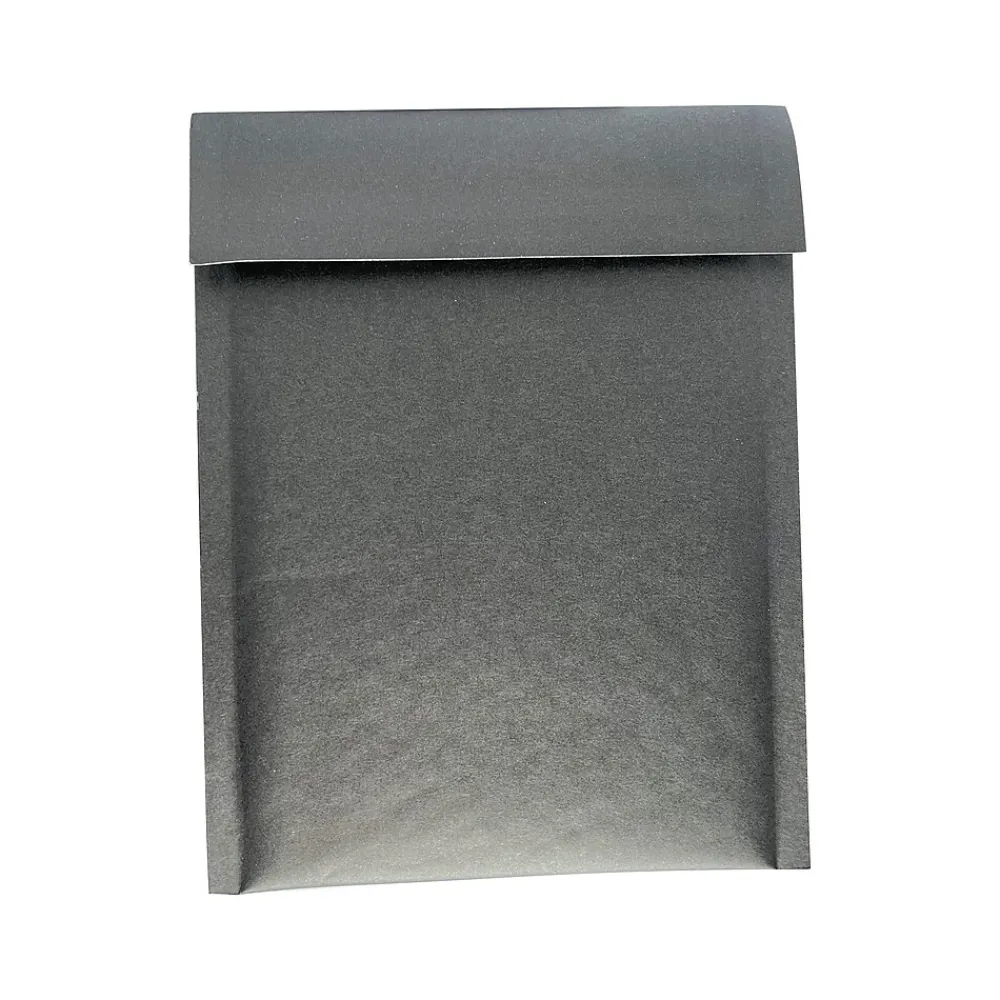 Online Happy Mail 6" x 9" Self-Sealing Bubble Mailer, Black (245159)