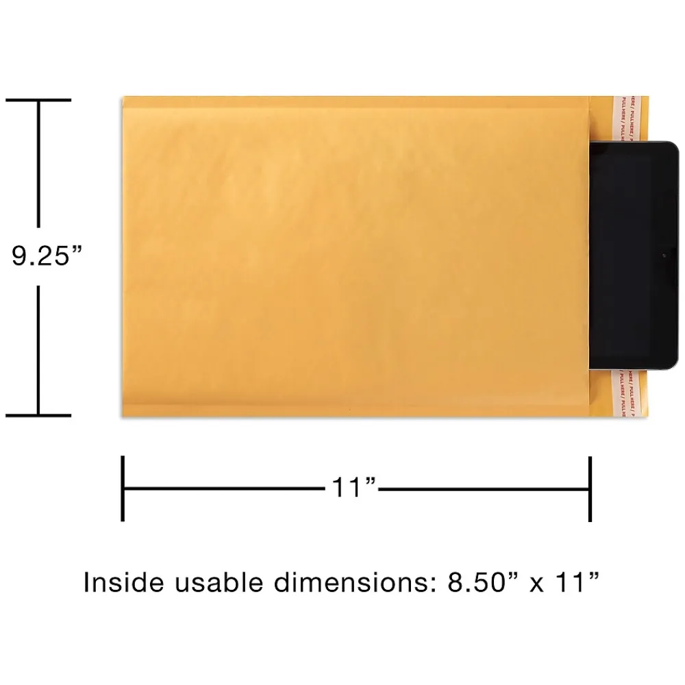 Best Staples 9.25" x 11" Self-Sealing Bubble Mailer, #2, 12/Pack (51580-CC)