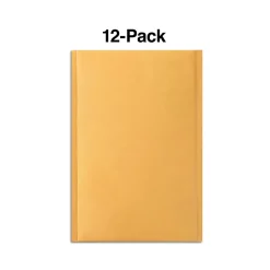 Staples 6.75" x 9" Self-Sealing Bubble Mailer, #0, 12/Pack (51620-CC)