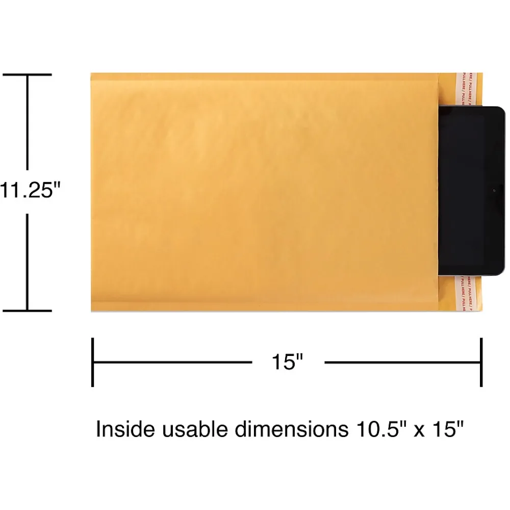 Clearance Staples 11.25" x 15" Self-Sealing Bubble Mailer, #5, 25/Carton (ST56649B)