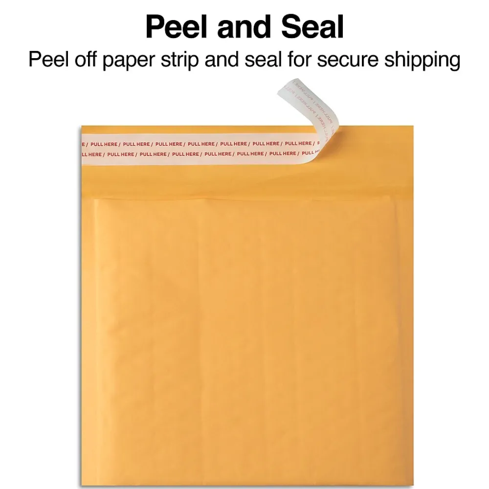 Online Staples 8" x 7" Self-Sealing Bubble Mailer, CD/DVD, 25/Carton (ST56654B)
